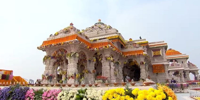 Sacred site marking Lord Ram's birthplace with spiritual significance.