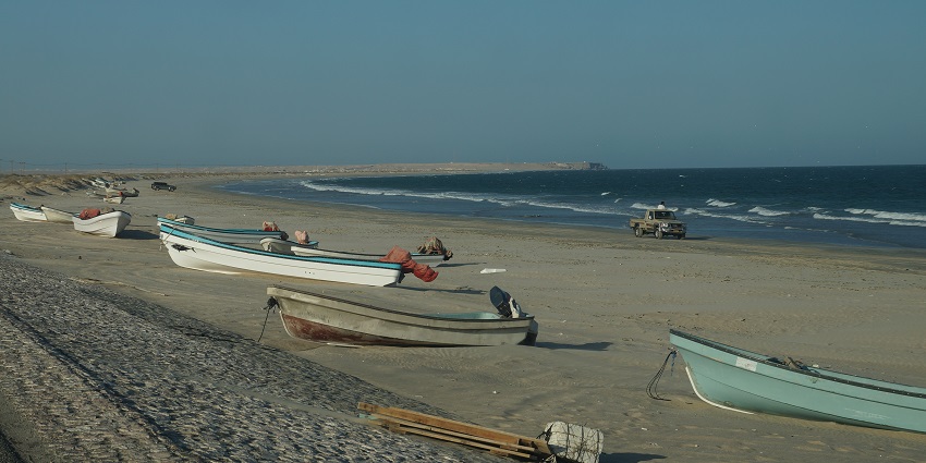 The beaches in Oman are known for turtle nesting and tranquil surroundings.