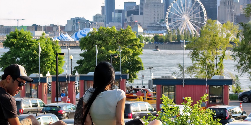 An image of attendees lounging in a cosy chill zone at the Osheaga Music Festival.