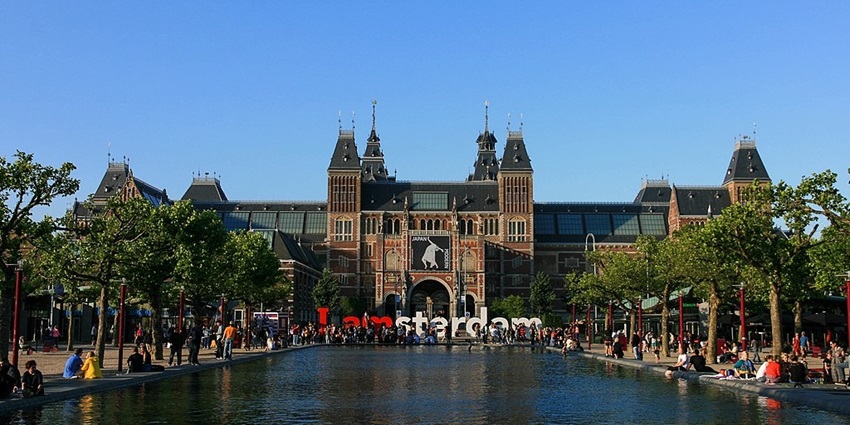 Rijksmuseum, a historical place to visit in Amsterdam in May.