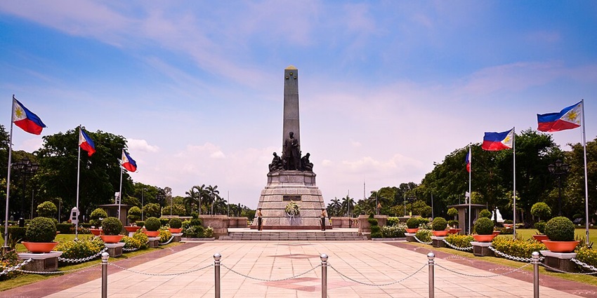 Rizal Park offers beautiful gardens, historical landmarks, and peaceful walking paths for relaxation.