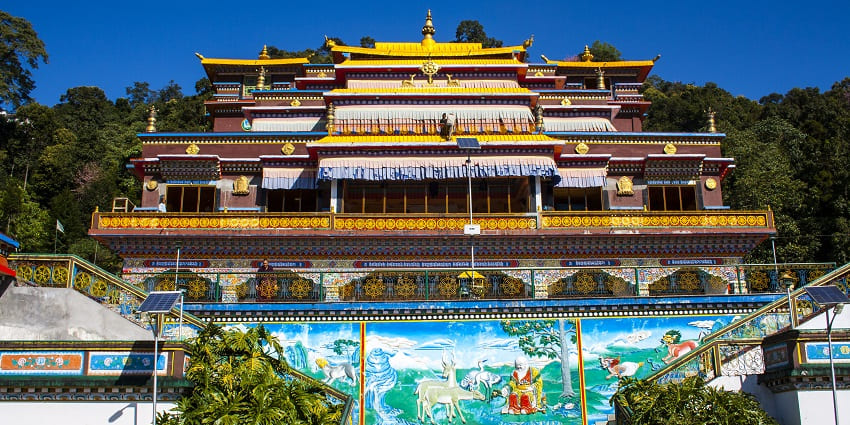 Majestic Buddhist monastery showcasing Sikkim’s spiritual and architectural heritage.