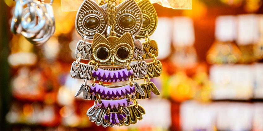 A glimpse of colourful handicrafts being sold at the bustling Sadar Bazaar.
