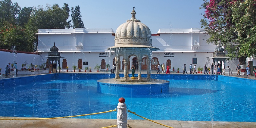 A view of Saheliyon Ki Bari, a top attraction near the Maharana Pratap Museum Haldighati.