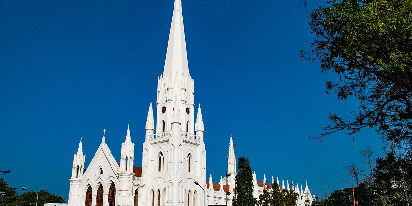 Majestic church in Chennai, a key pilgrimage site for Christians, highlighted in the Chennai Travel guide.
