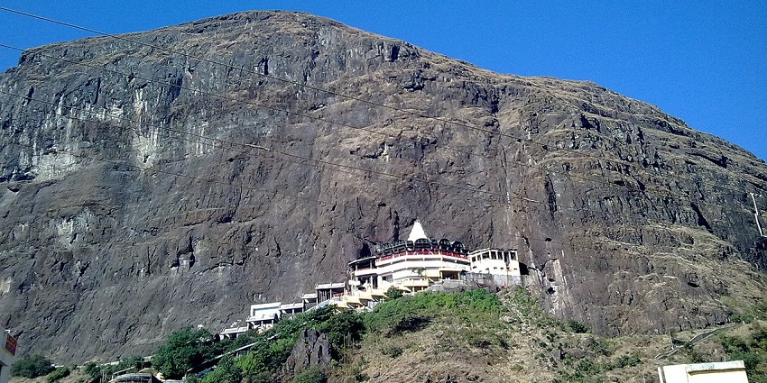 The Nashik city guide features a sacred hill temple dedicated to Goddess Saptashrungi.