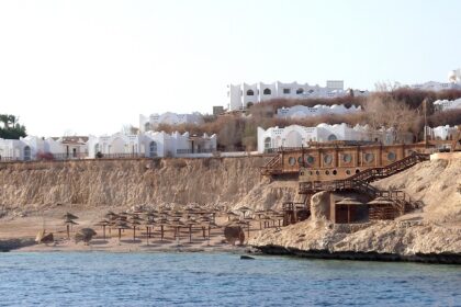 Beautiful image of a resort along the shores of the Red Sea area the best place to scuba diving in Egypt