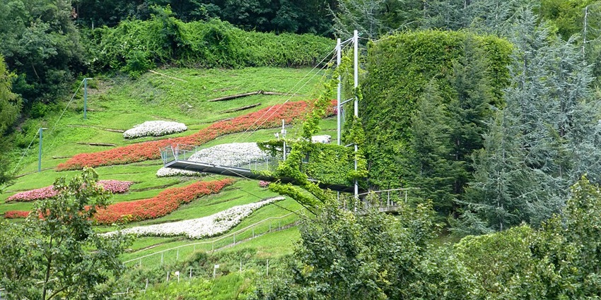 Elevated garden walkway connecting city landmarks with lush greenery, the best places to visit in Seoul.