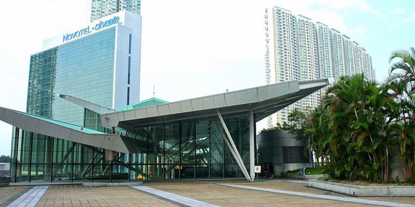 Rooftop garden of the Citygate Outlets, Tung Chung, New Territories, Hong Kong.