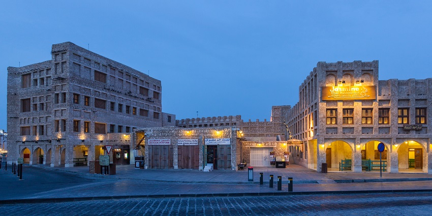 Image of Souq Waqif and road - Traditional market with unique goods and cultural charm