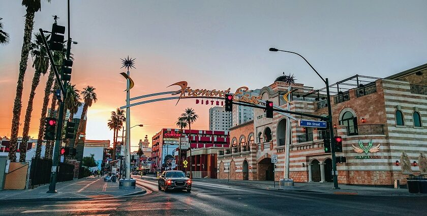 An image of a vibrant night view of The Strip in Las Vegas, Nevada - Shopping in USA