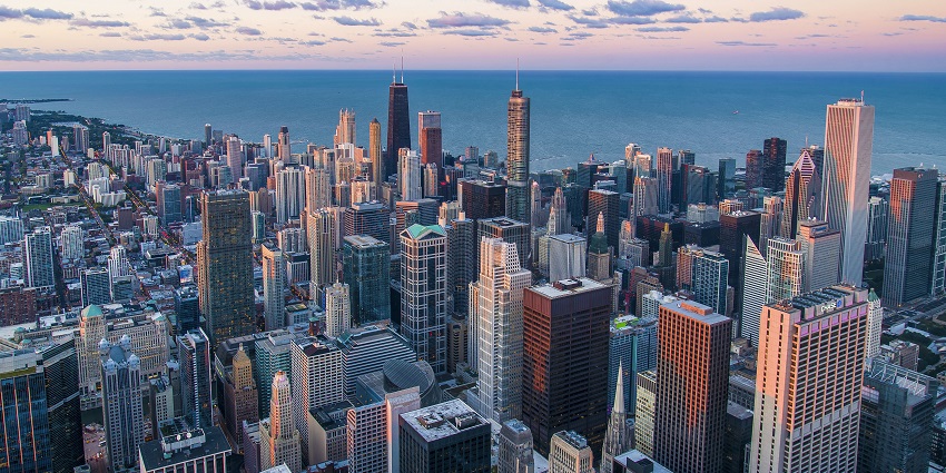 Stunning view from the Willis Tower Skydeck, perfect for a memorable Valentine's Day Event in Chicago