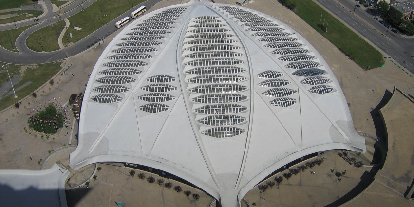 An image of the biodome in Space for Life.
