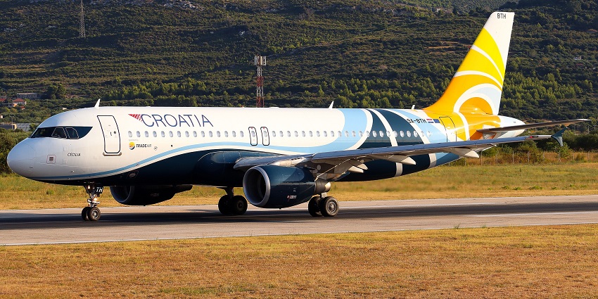 A view of the new modern terminal at one of the most beautiful airports in Croatia.