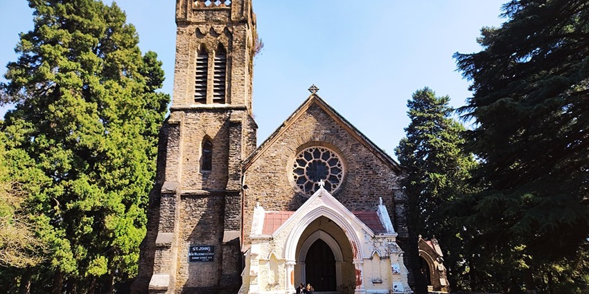 View of St. John’s Church with marvellous architecture and the natural surroundings.