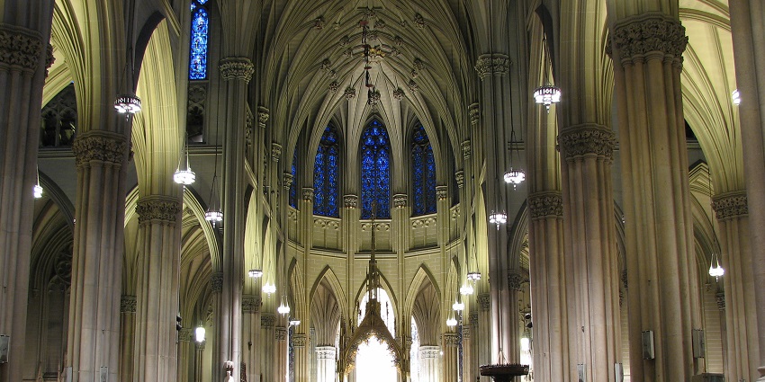 St. Patrick's Cathedral, a neo-Gothic landmark and famous place near the MoMA Museum.