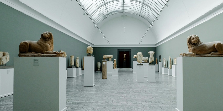 A view of state museum in lucknow is a window of art from history to modern artefacts.