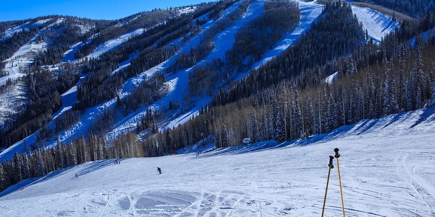 Snow- capped mountains of Steamboat Springs, offering a dreamlike December escape