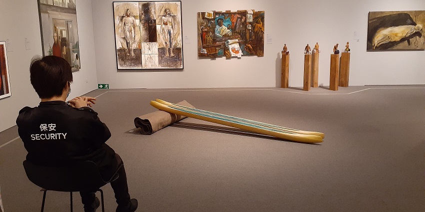 Modern exhibits are displayed in the Hong Kong Museum of Art.