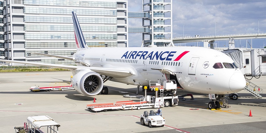 A view of an Airplane taking off at an airport, symbolizing air travel and aviation.