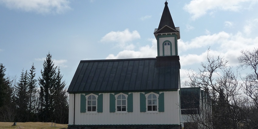 Image of Þingvellir Church, the best place near Thingvellir National Park, a historic landscape.
