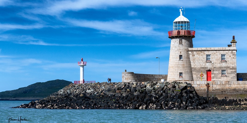 Image showing a view of Howth Harbour Lighthouse, a popular tourist attraction in Dublin.