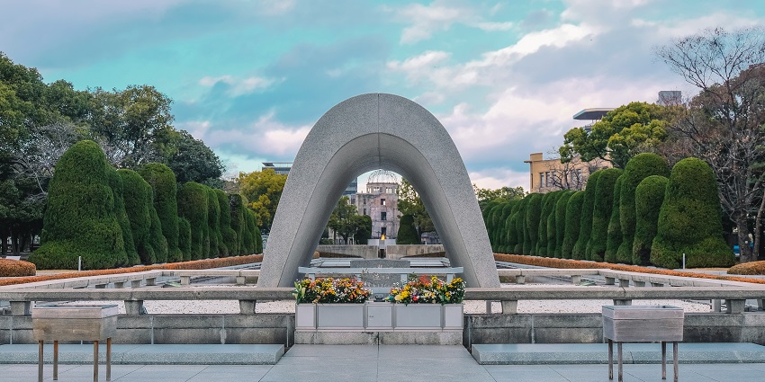 Experience the Hiroshima Peace Memorial Park during a reflective night tour.