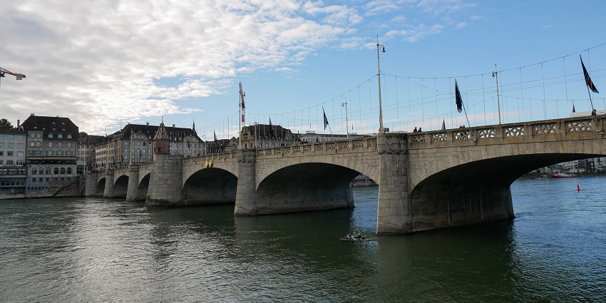 Middle Bridge that acts as a boundary between the high Rhine and the upper Rhine.