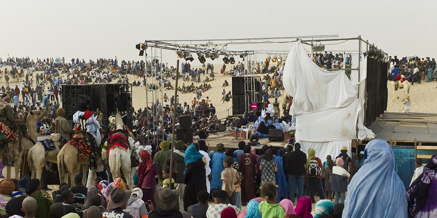 A desert festival featuring music, culture, and stunning landscapes