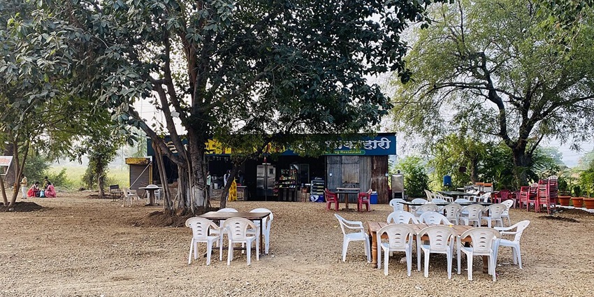 Image of a Dhaba near highway somewhere in India with stunning views