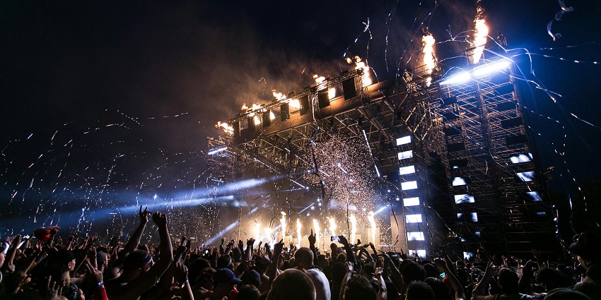 An image of a music festival, similar to Brooklyn Afropunk Festival, one of the festivals of USA