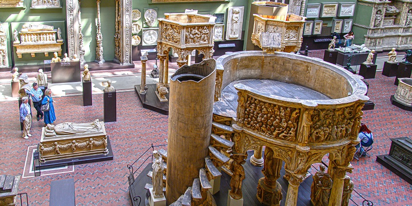 An image of The Cast Courts (V&A) at the Victoria and Albert Museum, Cromwell Road, London.