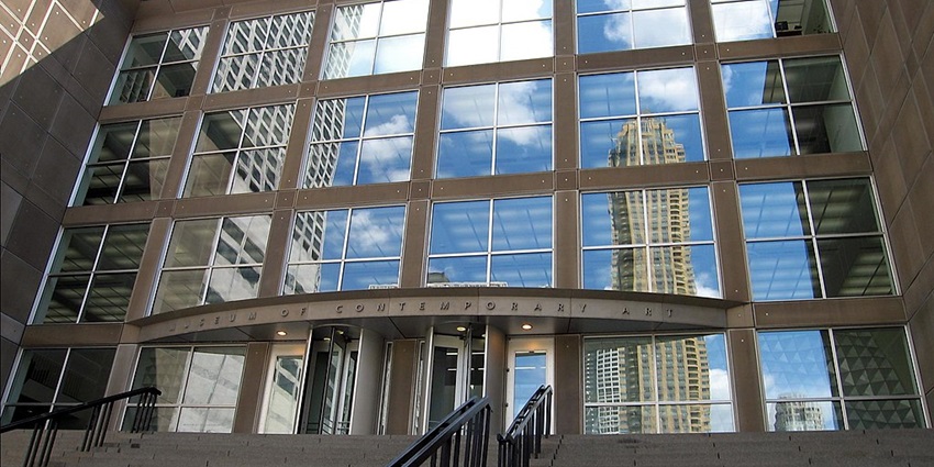An exterior view of the Museum of Contemporary Art Chicago