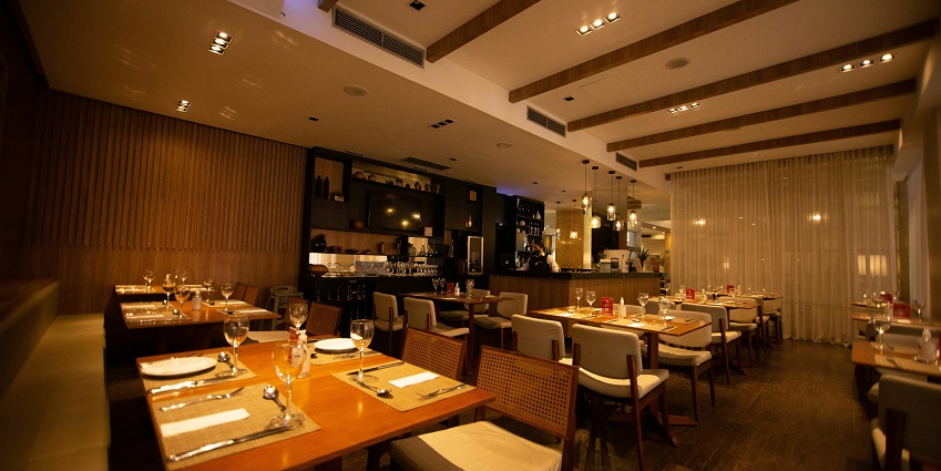Valentine's Day in Bahrain, industrial-chic setting offering innovative dishes and locally sourced ingredients.