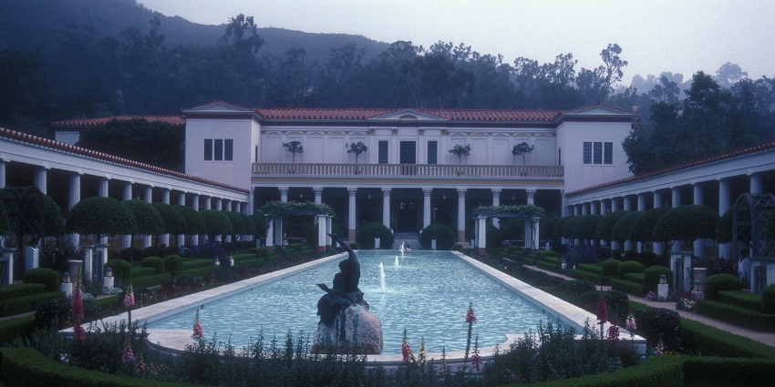 An aerial view of the J. Paul Getty Museum, a popular destination near the Getty Museum.