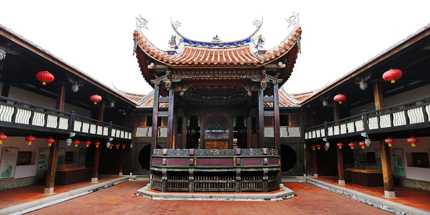 Historical mansion with charming traditional Taiwanese architecture and gardens