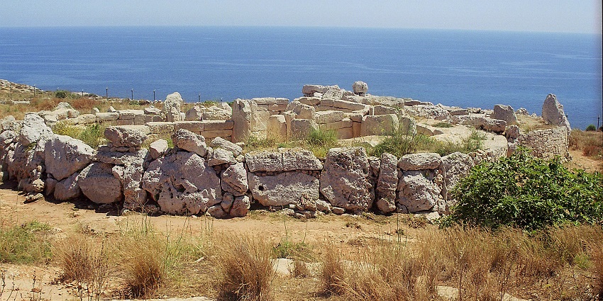 The Mnajdra Temples on the beachside, one of the best places to visit in Malta.