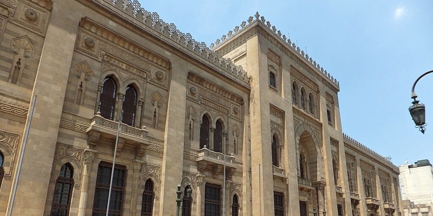 The picture of the beautiful entrance of the Museum of Islamic Art located in Cairo, Egypt.