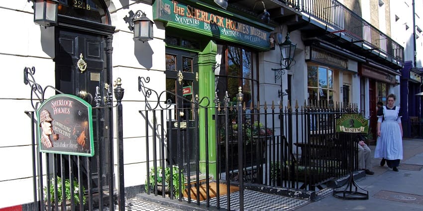 An image of the gate of The Sherlock Holmes Museum, a famous place near Tussaud Museum
