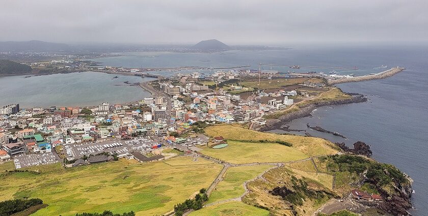 Exploring the coastal surroundings is one of the best things to do in Jeju Island.