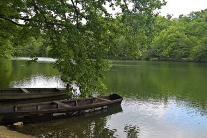 A picturesque view of the lake at Maksimir Park, the cultural heritage of Zagreb.