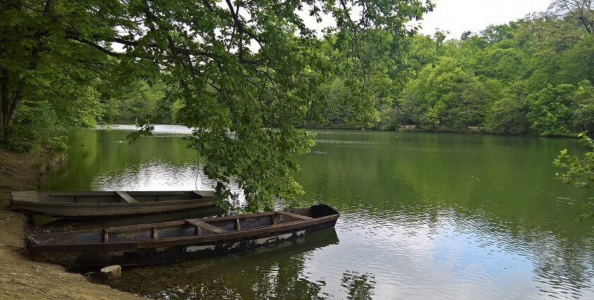 A picturesque view of the lake at Maksimir Park, the cultural heritage of Zagreb.