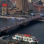 An aerial view of Cairo, the capital city of Egypt in the Middle East Region.