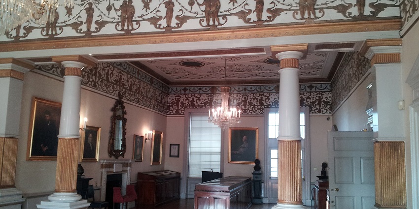 An image of the interior of the Dublin Writers Museum, a famous museum located in Dublin.