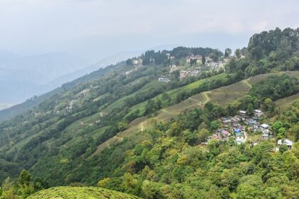 An image of hills in Kolkata, West Bengal with rolling slopes seen during trekking in Kolkata.