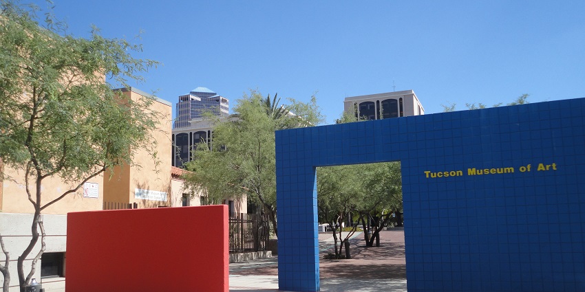 Exterior view of the Tucson Museum of Art, a popular destination near Pima Air And Space Museum.