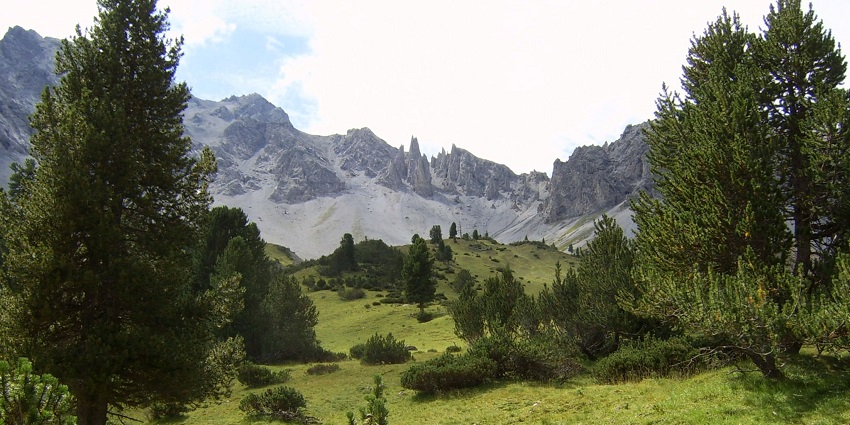 Strolling and enjoying at Val Mingèr in Switzerland.