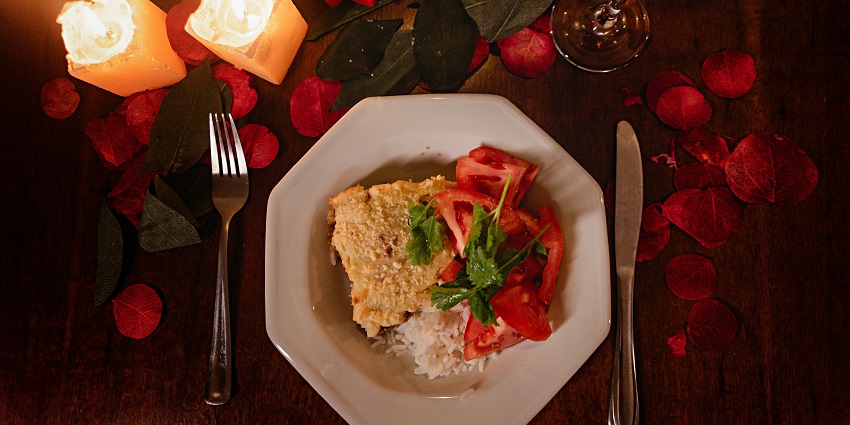 Intimate Valentine's Day dinner at Nazareth’s boutique hotel restaurant.