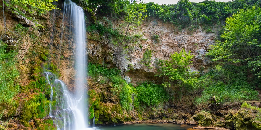 A picture of one of the largest Croatia waterfalls, with elegance and beautiful sites.