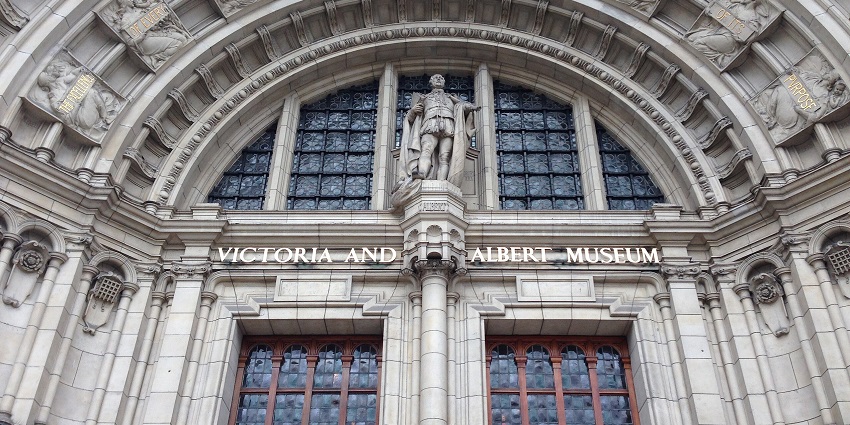 An image of the Victoria and Albert Museum, a famous place to visit near Design Museum.